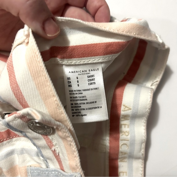 American Eagle Striped Mom Jeans Size 0 Short EUC - Picture 5 of 5